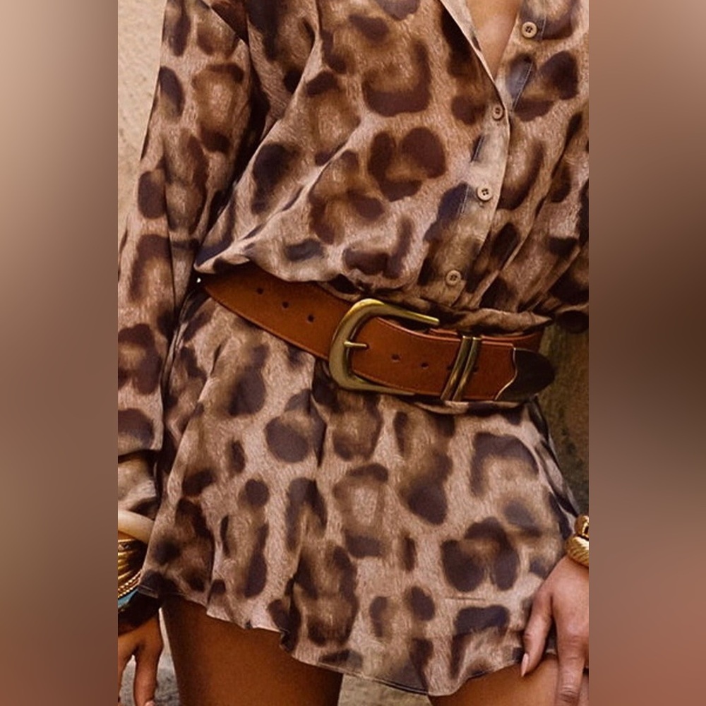 NWT - Jasper Brown and Gold Statement Belt